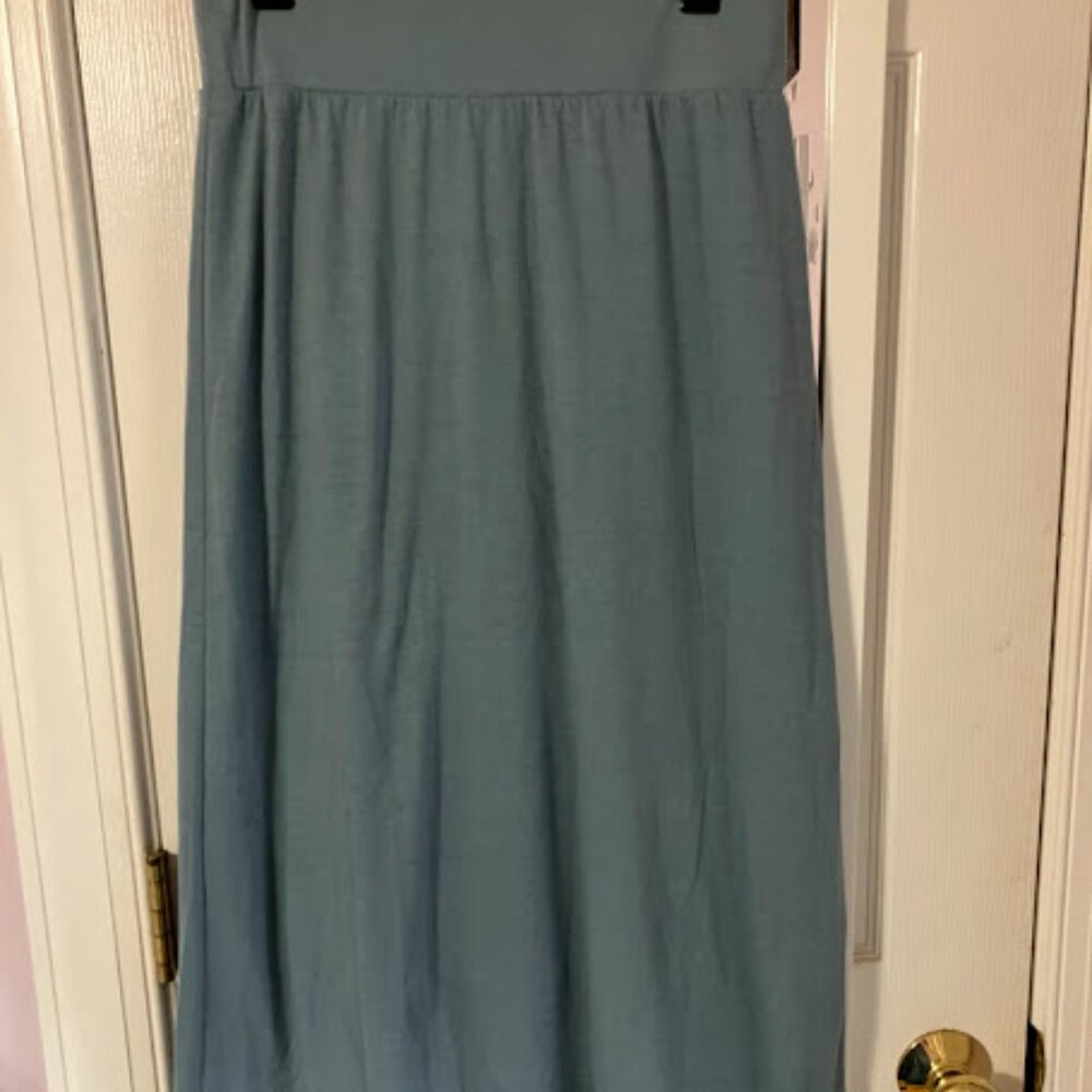 Clarise Premium Knit Maxi Skirt Cornflower Blue